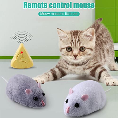 Juguete de ratón remoto con mando a distancia, juguete de ratón inalámbrico RC y juguete electrónico, con efecto rayador, para ratón RC Rat real, Blague Astuce para gatos, gatos, perros, mascotas, etc