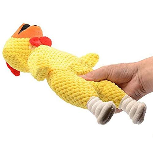 Juguete para Perro de Peluche, Juguetes para Perros Squeaky para Cachorros, Juguetes para Masticar Mascotas, para Juguetes para Perros Squeaker de Felpa Grandes, Medianos y Duraderos (Amarillo)