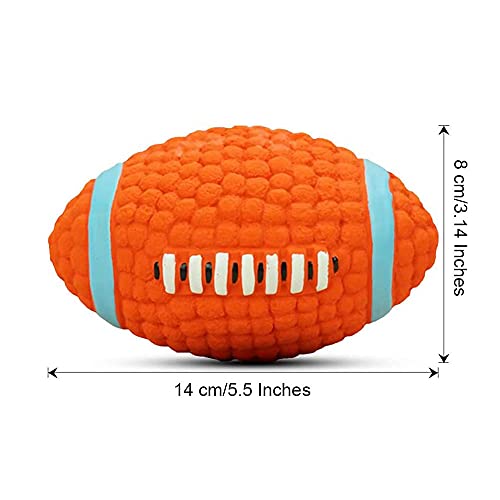 Juguete para Perro de Rugby, Pelota Flotante para Juguetes Interactivos, Pelota de LáTex para Perros, Juguete de Pelota Perros al Aire Libre, para Perros Medianos y Grandes (Naranja)