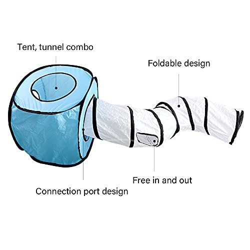 Juguetes Gatito Túnel Gato,Tubo Túnel Gatos,Juguete Mascotas Plegable,Juguete Plegable Gatos Interior,con Bolsa De Almacenamiento,Adecuada para Juguetes Interactivos para Gatos,Conejos Y Cachorros