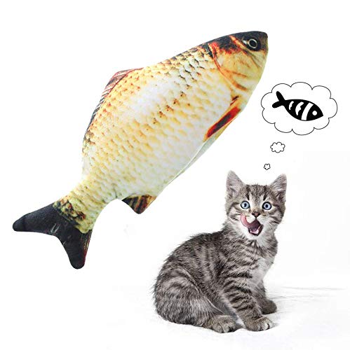 Juguetes Interactivos Para Gatos Con Cremallera, Almohada De Gato Catnip Fish Toy Chew Juguete Mascotas Para Gatos, Perro Almohada Catnip Fish Toy Chew del Gato Juguete Mascotas para Gatos, Perro