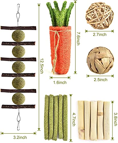 Juguetes para Conejos, Hámster Juguete, Juguetes para Masticar Conejos Hamsters Cobayas, Pastel de Hierba Natural, Juguete de Masticar para Dientes de Molienda para Conejos enanos, Chinchillas