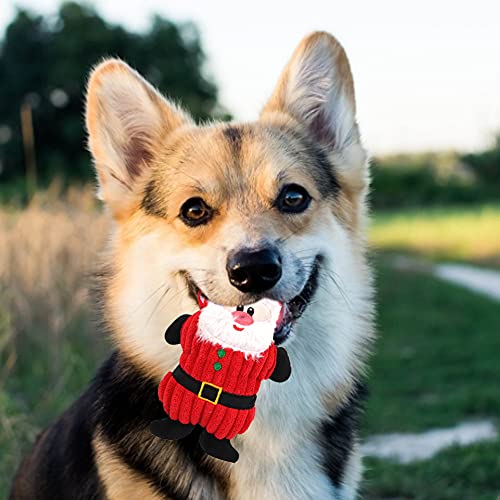 Juguetes para Perros De Navidad Santa Claus Chirriante Juguetes De Peluche para Perros Pequeños Soniendo Peluche Pet Juguete Muñeco De Nieve Muñeco De Nieve Perrito Interactivo Perrito Dog Presentes