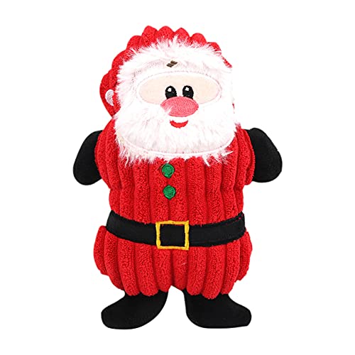 Juguetes para Perros De Navidad Santa Claus Chirriante Juguetes De Peluche para Perros Pequeños Soniendo Peluche Pet Juguete Muñeco De Nieve Muñeco De Nieve Perrito Interactivo Perrito Dog Presentes