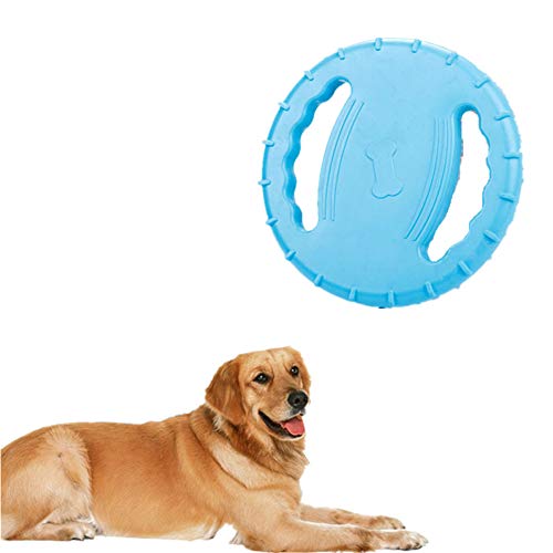 Juguetes para Perros Grandes Flotador De Goma TPR Natural Suave, Juguetes Que Suenan, Disco Volador Interactivo No TóXico, Lavable, para Entrenamiento De Juego Al Aire Libre para Perros Red