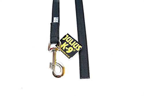 Julius-K9 218GM-3 - Correa de Perro del Estupendo, Negro (Negro - Gris), 14 mm x 3 m, 1 unidad