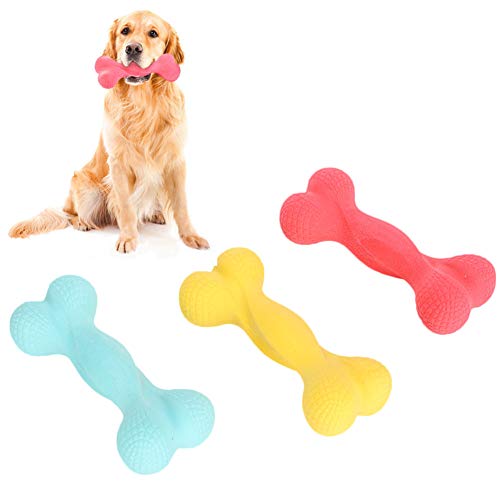 JUnYuKj Forma de Hueso de Espuma de 3 Piezas, Juguete masticable a Prueba de mordeduras de Perro, Juguete de Color macarrón, Adecuado para Suministros para Mascotas