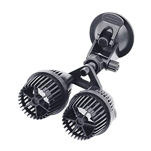 JXRYFMCY Bomba de Flujo de Acuario Aquarium Wavemaker Aquarium Fish Tank Reef Outlet Doble Outlet de 360 ​​Grados Bomba de Cabeza Bomba de circulación Powerhead (Color : Black, Tamaño : 10000L/H)