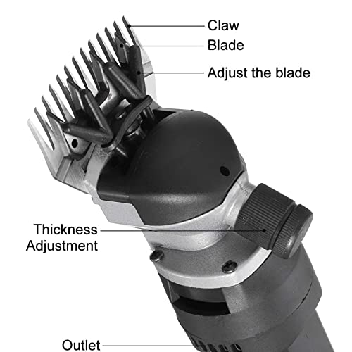 JZFGJ Maquina de Esquilar Eléctrica Ovino Kit de Aseo para Ganado de Granja con Hoja de 13 Dientes Rectos para Esquila de Pelo de Oveja Cabra y Animal