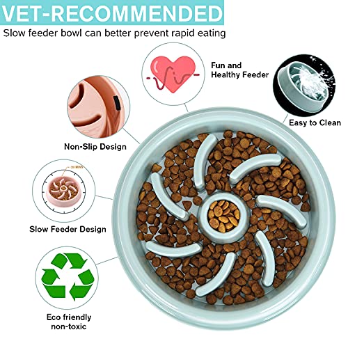 Kaiyingxin Comedero para Perros, Comedero Perros Lento, Interactivo Bol para Perro de Mascota, Comedero Anti Deslizamiento, Ralentizar la Comida, Adecuado para Perros Pequeños, Medianos y Grandes