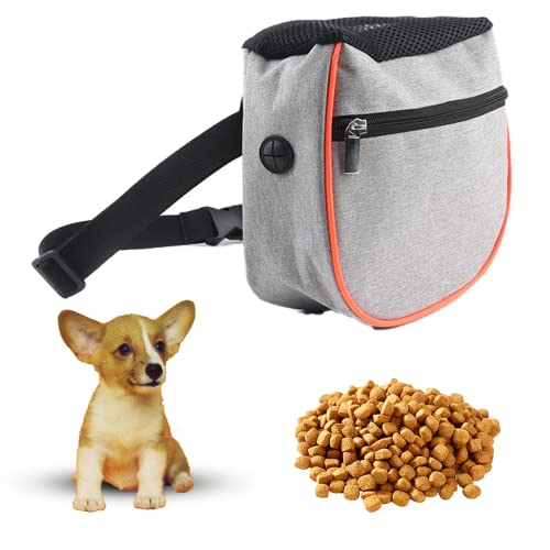 kajkey® Bolsa de Comida para Perros Golosinas, Bolsa para Golosinas Perro, Bolsa Premios Perro Cinturon, para Chucherías de Perro para Entrenamiento, Mochila de Entrenamiento para Perros con Cintura