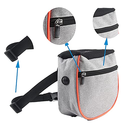 kajkey® Bolsa de Comida para Perros Golosinas, Bolsa para Golosinas Perro, Bolsa Premios Perro Cinturon, para Chucherías de Perro para Entrenamiento, Mochila de Entrenamiento para Perros con Cintura