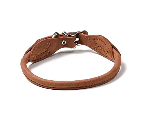 Karlie Flamingo Buffalo Leather Dog Collar K Round, 8Mm 45Cm Marron, tamaño