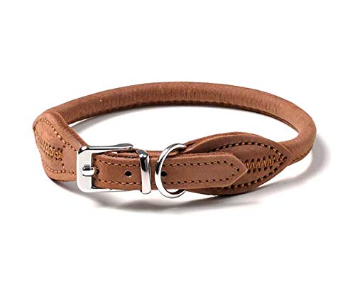 Karlie Flamingo Buffalo Leather Dog Collar K Round, 8Mm 45Cm Marron, tamaño