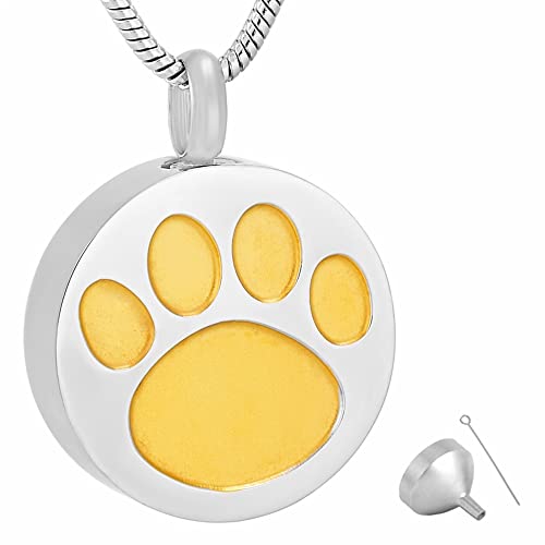 KBFDWEC Animal urna Perro Cenizas Colgante conmemorativo Cachorro Mascota cremación joyería 316l Acero Inoxidable