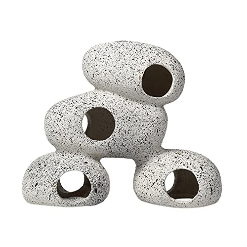 KEJI Acuario Roca Cueva Pecera Estanque Escondite para Camarones Cichlid Escondite Cría Desove Escondite Decoración Adorno 28Gf