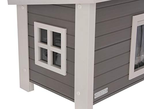 Kerbl ECO Caseta de Gato Eli 57x45x43 cm Gris y Blanca Mascotas Actividades