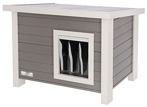 Kerbl ECO Caseta de Gato Eli 57x45x43 cm Gris y Blanca Mascotas Actividades