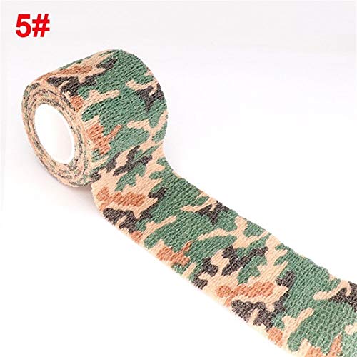 KGDUYH Duradero 4.5m Camuflaje Caza Vendaje elástico del Tobillo del Dedo Rodilla Brazo Soporte Auto Adhesivo Wrap Deportes atléticos Protector de Caza Disfraz para la protección Deportiva