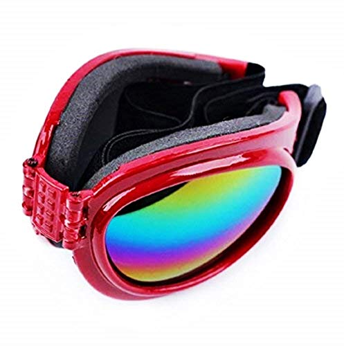 KIRALOVE Gafas de Sol Plegables para Perros - Primavera - elástico - Verano - Ajustable - protección uv400 - otoño Rojo - Invierno - Idea de Regalo Original