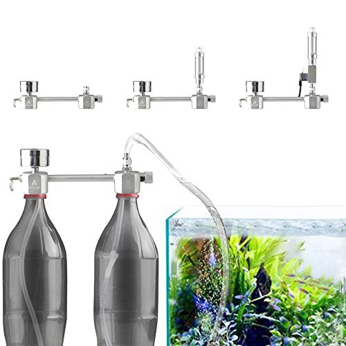 Kit de Sistema Generador de CO2 para Acuario DIY, Kit de Reactor de CO2 para Plantas de Acuario (Sistema Generador de CO2 + Contador de Burbujas con Válvula de Retención)