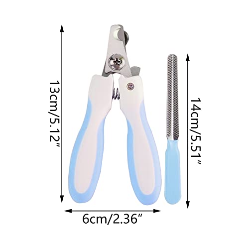KJ-KUIJHFF Juego de cortaúñas y recortador de uñas para Perros con Protector de Seguridad Que Evita Que se corten Demasiado Las uñas de pies para Razas pequeñas Medianas y Grandes Juego de cortaúñas