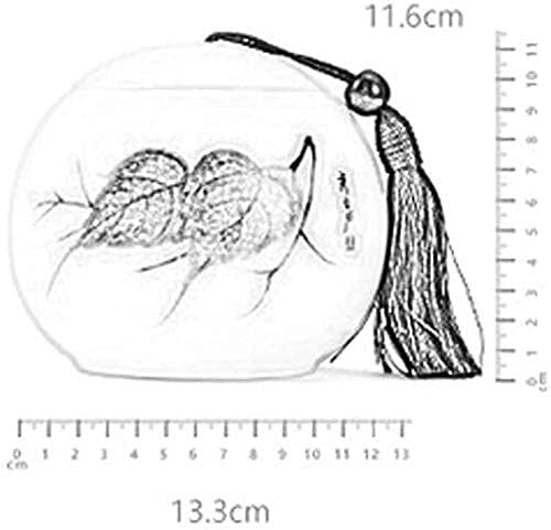 KMILE Urnas de cremación for Cenizas Adultas Cerámica Funeraria Madre Urna Las Cenizas envueltas en Papel Adulto/papá/Abuelo/Abuela/bebé/Animal Hecho a Mano (Color : 6)