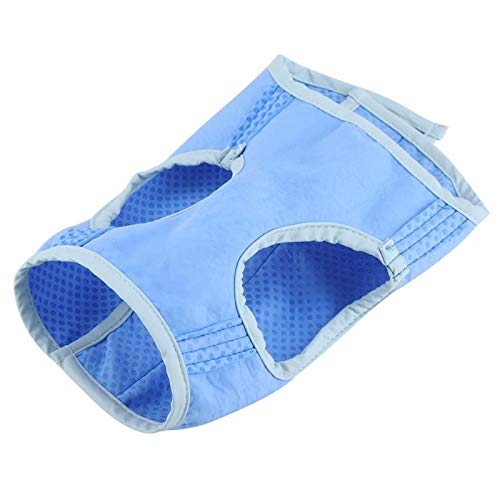 KUIDAMOS Mascota Cachorro Perro Gato Chaleco de Verano, Perros Refrescante Ropa de Verano, Suave Transpirable Que Absorbe Agua Camiseta para Perros Gatos Cachorro(L)