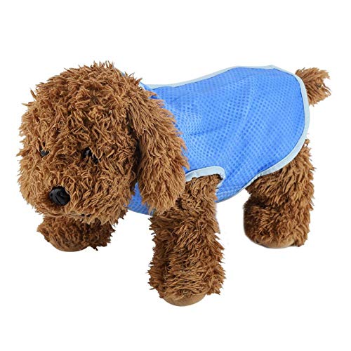 KUIDAMOS Mascota Cachorro Perro Gato Chaleco de Verano, Perros Refrescante Ropa de Verano, Suave Transpirable Que Absorbe Agua Camiseta para Perros Gatos Cachorro(L)