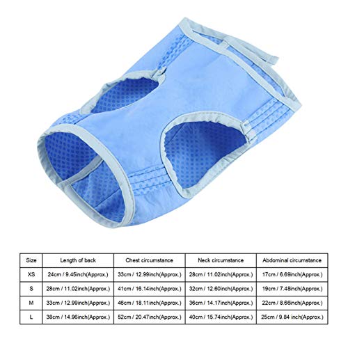 KUIDAMOS Mascota Cachorro Perro Gato Chaleco de Verano, Perros Refrescante Ropa de Verano, Suave Transpirable Que Absorbe Agua Camiseta para Perros Gatos Cachorro(L)