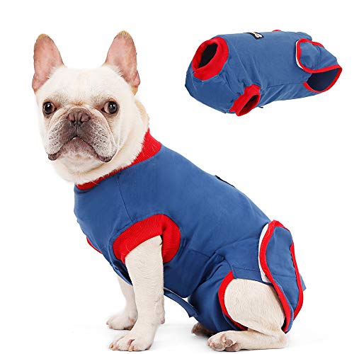 Kuoser Traje de Recuperación para Perros Pequeño Mediano Grande, para Heridas Abdominales, Enfermedad de la Piel, Alternativa Collar Electrónico de Cono para Evitar Lamer Morder Rascarse