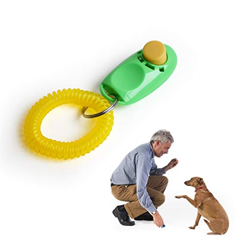 KUOZEN Cliker Entrenamiento Perro Clicker Perro Adiestramiento Cat formación Clicker Cachorro Clicker Kit de formación Pet Clicker Perro Clicker Entrenador randomcolor,2pcs