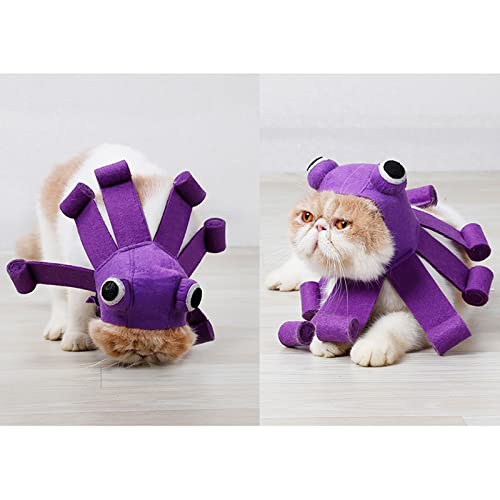 Las Mascotas se convierten en el Tocado de Pulpo, el Gato Gracioso y el Casquillo de los Perros, la Personalidad Creativa de Halloween y los Accesorios de Navidad