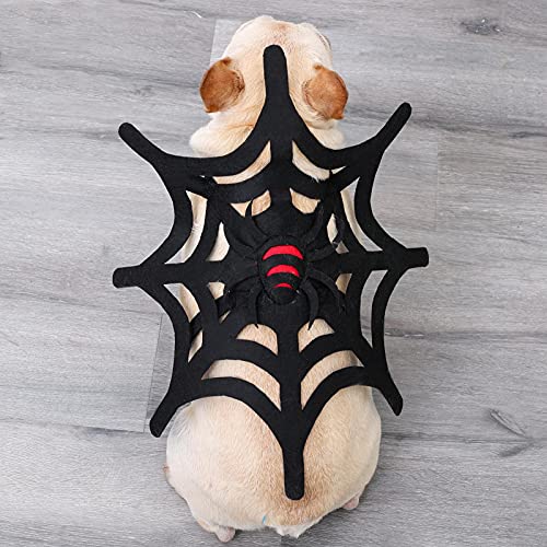 Lechnical Disfraz de Mascota Spider Web Cat Dog Halloween Christmas Dress Up Disfraz de Fiesta de utilería