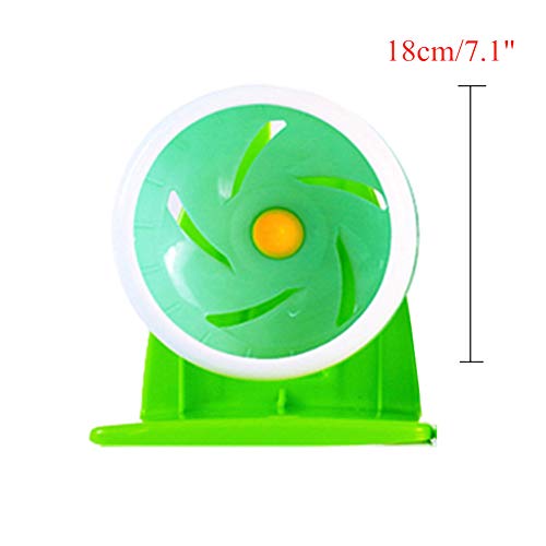 lffopt Hamster Juguetes para Hamster Gran Bola de hámster Hámster en una Pelota de Juguete Hámster Enano de la Rueda De Madera de Rueda de hámster 18cm,bracketgreen