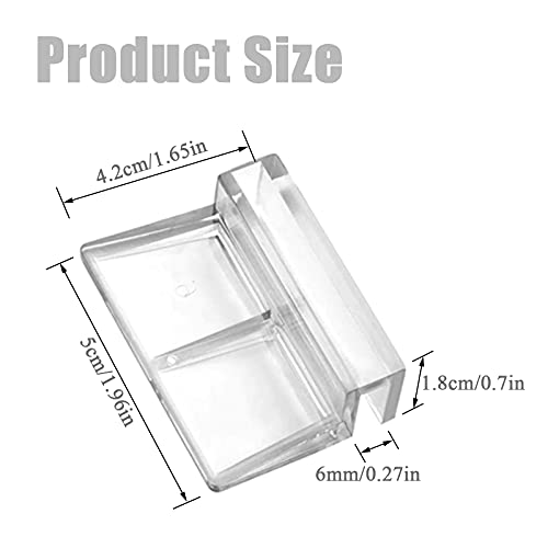 Liekadijiae 20 Soporte de Cubierta para Acuario, Soporte de Pecera Clips, Soporte Acrílico para Acuario, para Acuario Sin Montura (6 mm)