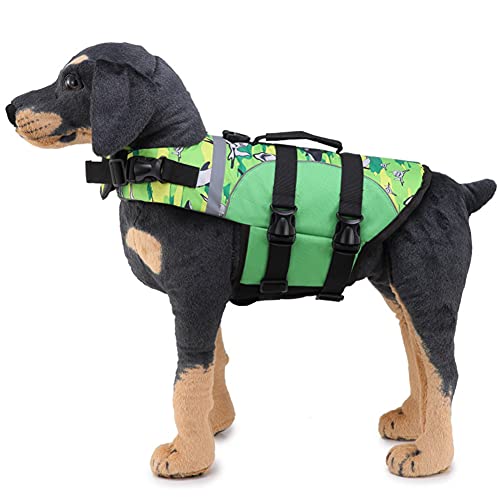 LIMESI Chaleco Salvavidas Ajustable para Perros Salvavidas de Seguridad Chaleco Reflectante para Mascotas Salvavidas Perro Chaleco de Natación Chaleco Flotante-S