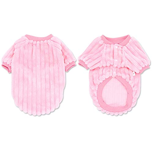 Linda ropa para mascotas gatito de cachorro suave capas de mascotas para pequeños perros medianos gatos cálidos invierno perro chaqueta ropa ropa (Color : Pink, Size : X-Small)