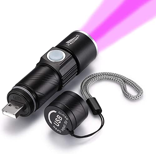 Linterna UV De Luz Negra, Linterna UV LED, Luz Negra Con Luz UV De 395nm, Mini Detector De Antorchas Portátil A Prueba De Agua Para Detección De Alimentos Para Ropa De Mascotas