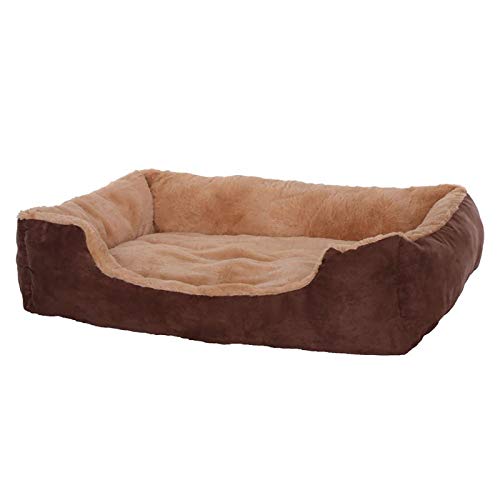 lionto Cama perros cojín perros cesta perros con cojín tamaño (L) 75x60 cm beige/marrón