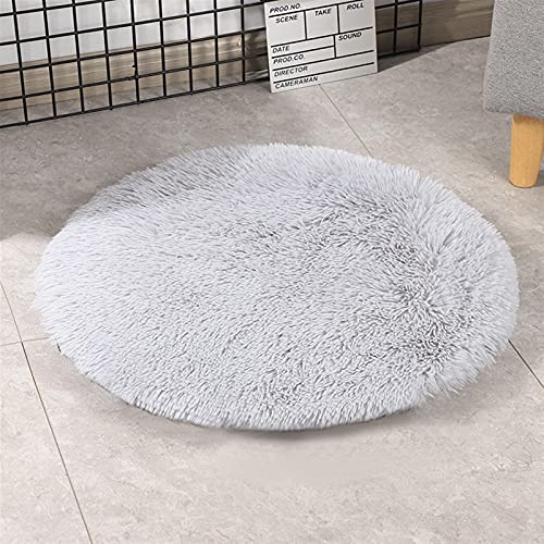 Liveinu Manta para Mascotas, Colchones para Gatos Y Perros Funda Lavable Almohada De Felpa Alfombra para Perros Cama Antiestres Perro Sofá Redondo Cueva para Mascotas Púrpura 80cm