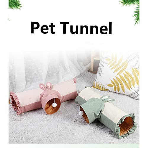 LIZHOUMIL Pequeña camiseta túnel nido suave cómodo tres vías Rolling T túnel gatos juguete chinchilla visón hámsters canal mascotas suministros primavera y otoño talla única