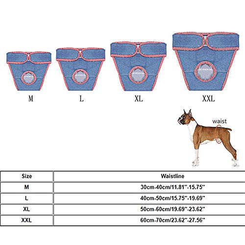 llasm PañAles Perro Individualidad PañAl para Perros PañAles para Perros Macho Mediano Bragas para Perros PequeñOs para Perros con Incontinencia Urinaria 2XL