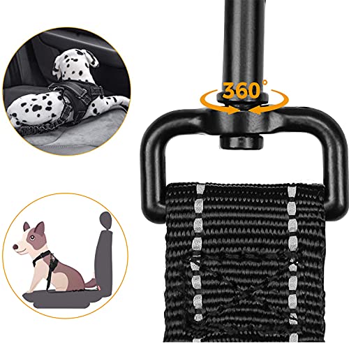 Lostwry Cinturón de Seguridad de Coche para Perros, 2 Piezas Arnés de Seguridad para Gatos Universal Ajustable Cinturones de Seguridad para Todas Las Razas Perros y Gatos (Bleu)