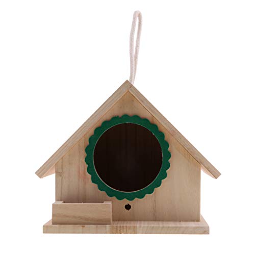 LOVIVER Nido de Bird Colgante para Pájaros Madera Mini Bird House Casa Hogar - Verde