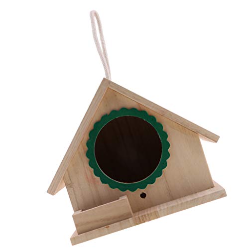 LOVIVER Nido de Bird Colgante para Pájaros Madera Mini Bird House Casa Hogar - Verde