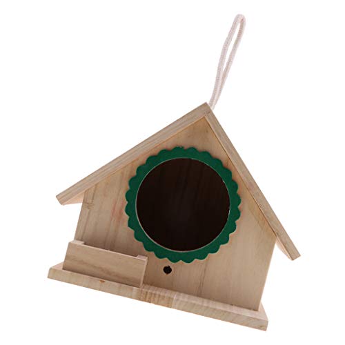 LOVIVER Nido de Bird Colgante para Pájaros Madera Mini Bird House Casa Hogar - Verde