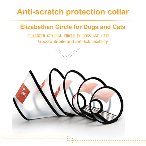 LUOWAN Collar de protección para Mascotas, Cuello de Perro, Collar de Cono de recuperación, Anti-mordida, curación de heridas, Gato, Perros, Herramienta de círculo de Entrenamiento de Salud