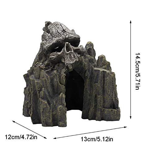 LUOXUEFEI Acuario Paisajismo Rocalla Acuática Montaña Pecera Adorno Casa Cueva Estanque Adorno