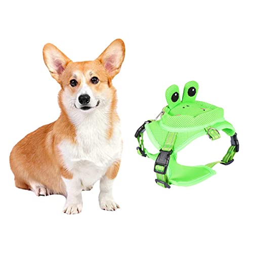 M I A Arnés para perro sin tirar, arnés para perro con correas reflectantes, mochila arnés suministros para mascotas para cachorro (color: verde, tamaño: 24 x 18 cm)